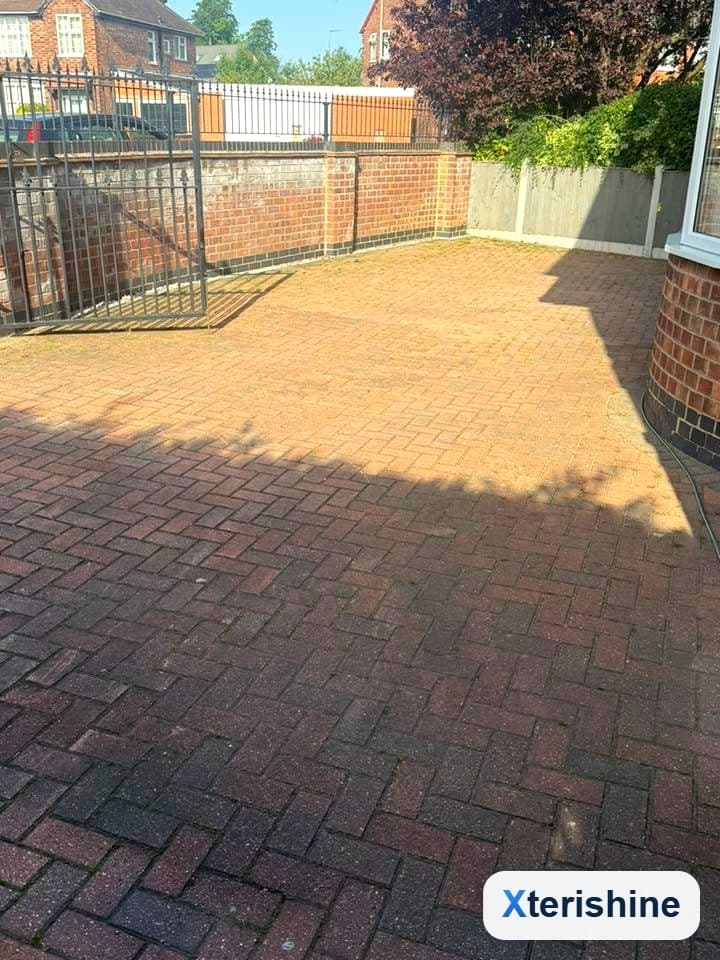 Before — Block paving driveway clean
