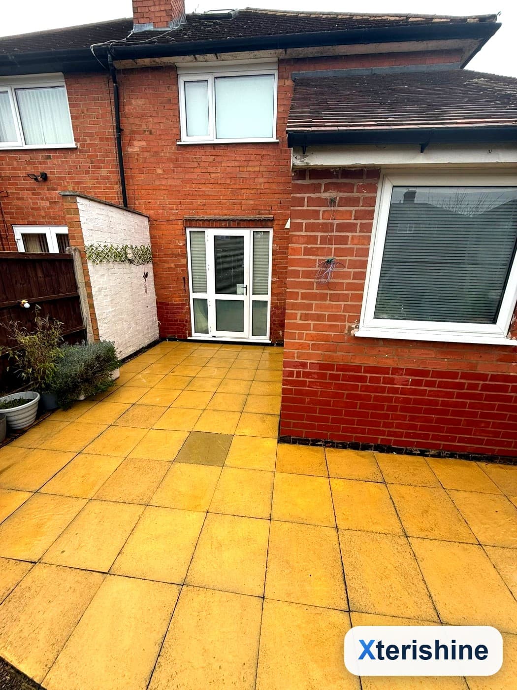 After — Flagstone patio restoration